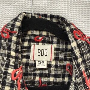 BDG female oversized shirt - Black, Red, and Cream